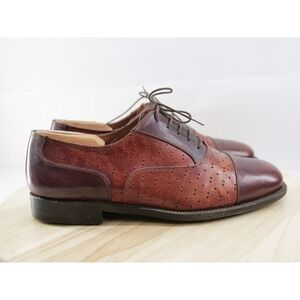 Lorenzo Banfi‎ 9.5 M Mens Shoes Leather Hand Made 2 Tone Made In Italy